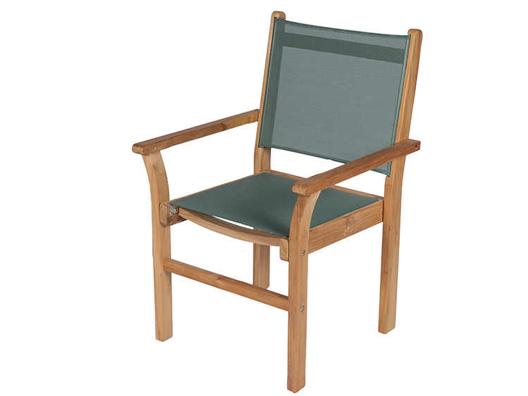 Captiva Sling Stacking Chair in Moss Green