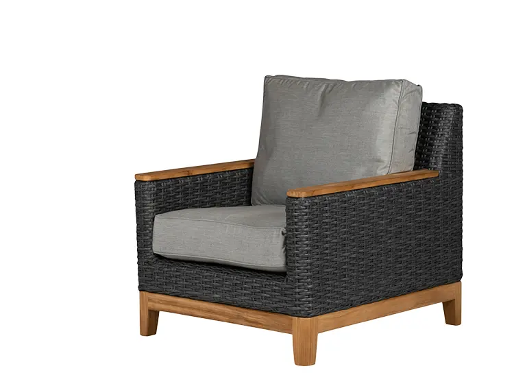 Boca Chair - Grey Wicker / Charcoal Grey Cushion