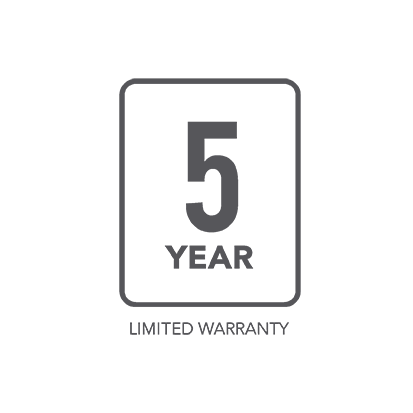 5-year limited warranty