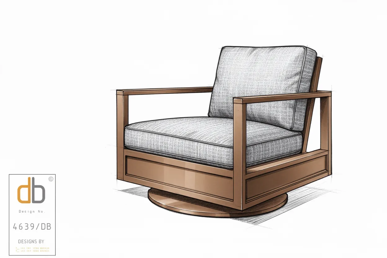 Plinth &mdash; aluminum with teak-look finish, design drawing