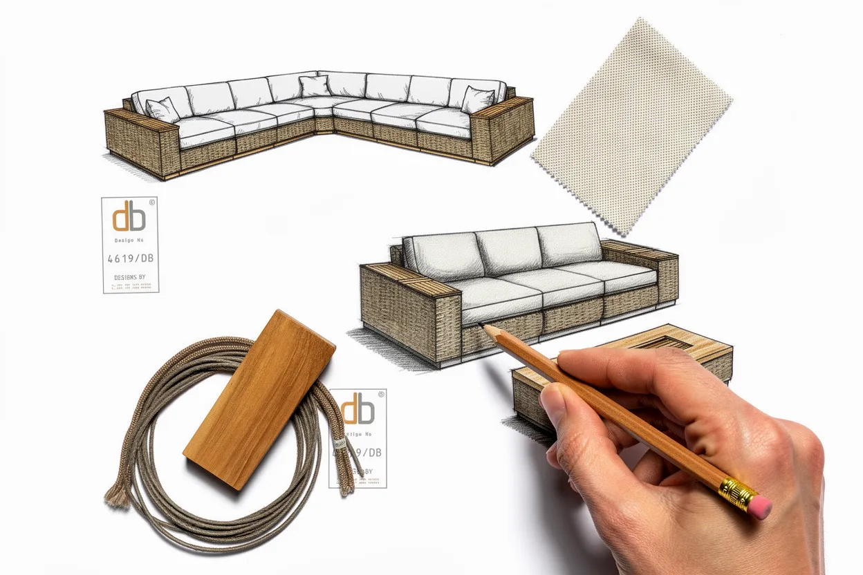 New wicker collection &mdash; design drawing