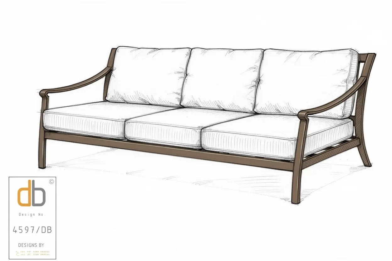 Lisbon sofa &mdash; working drawing