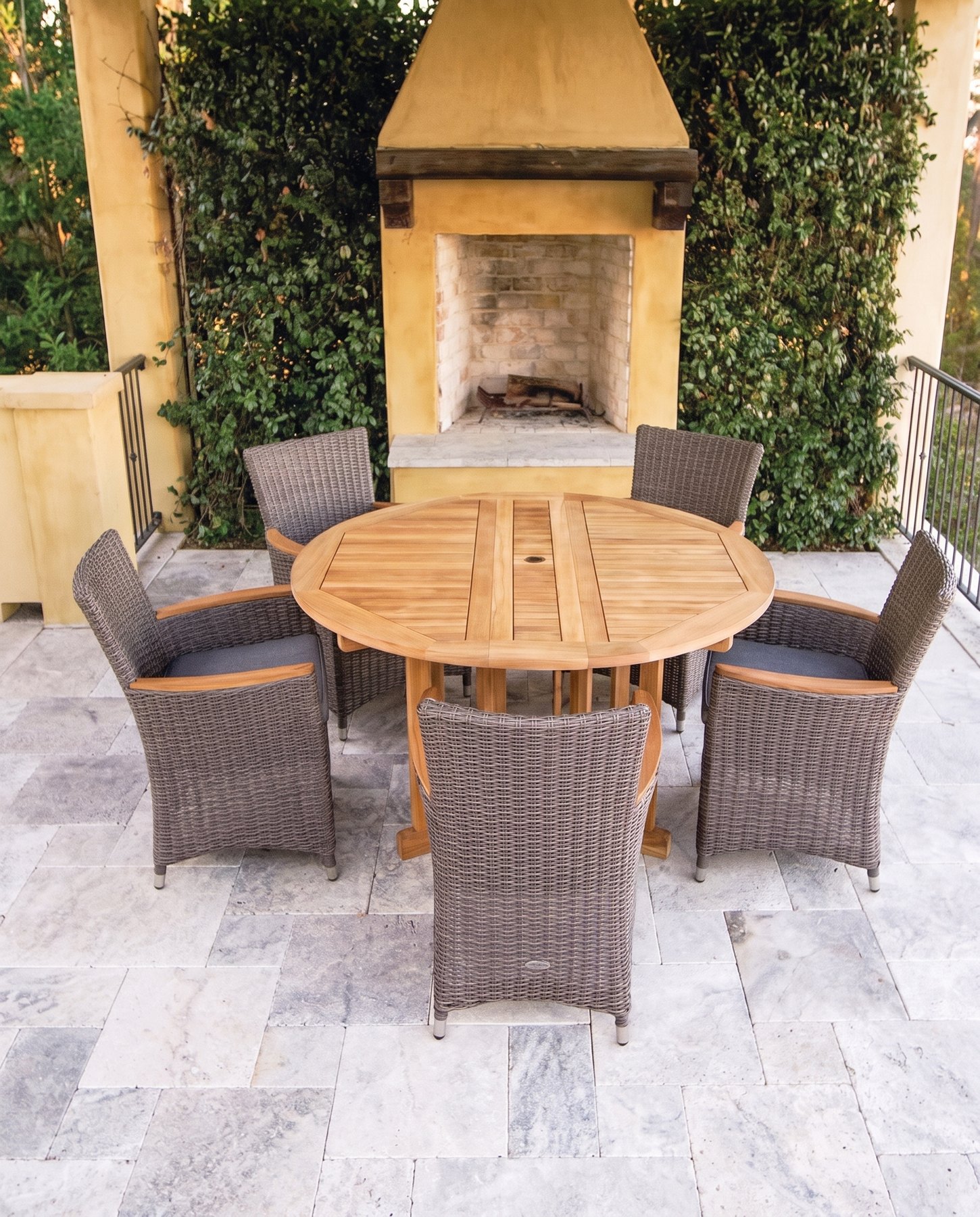 The 5' Drop leaf Table-Round, at home