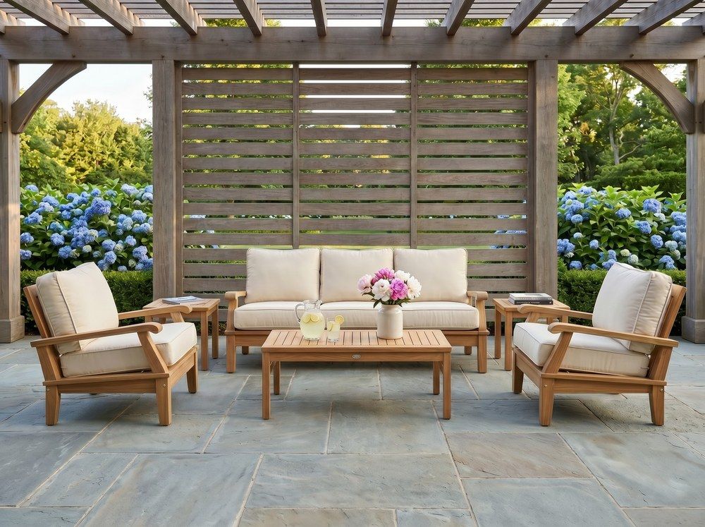 Miami solid teak deep seating with three-position recline