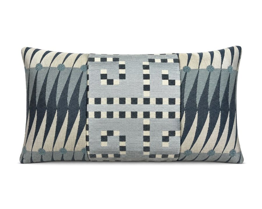 Geo X Art Deco Stripe Blue