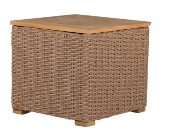 Boca Side Table with Storage Honey