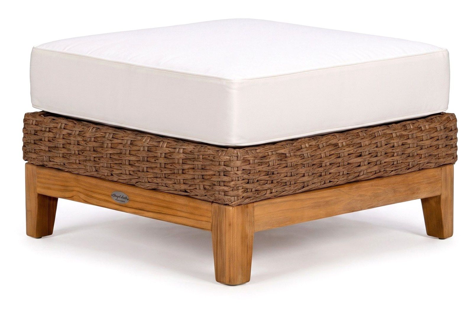 Boca Ottoman Honey Wicker
