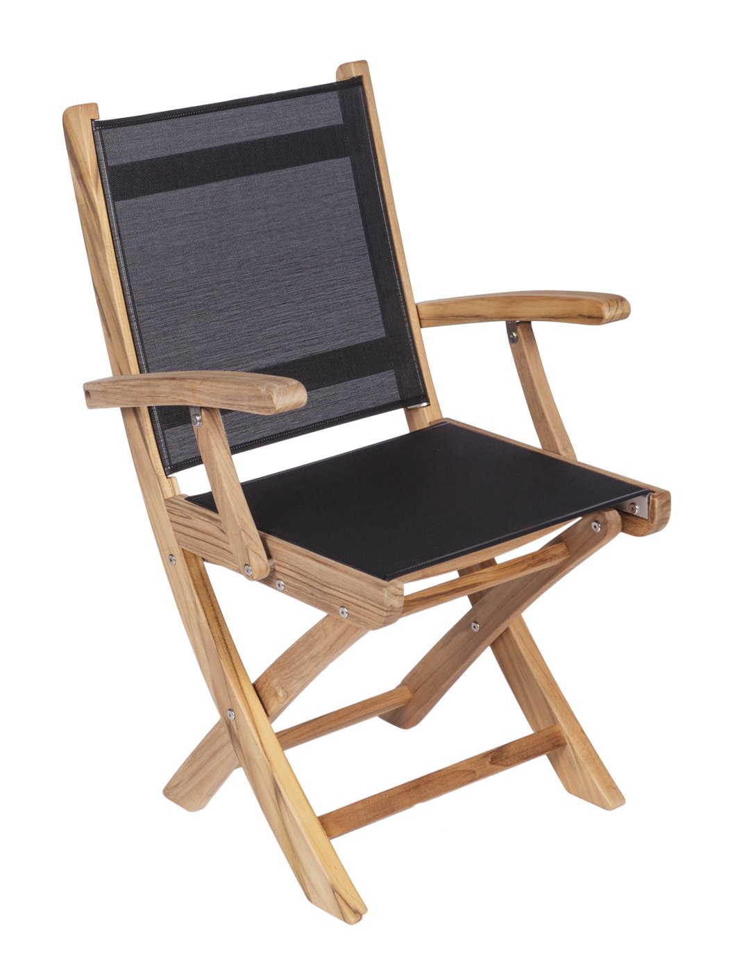 Sailmate Folding Arm Chair-Black Sling