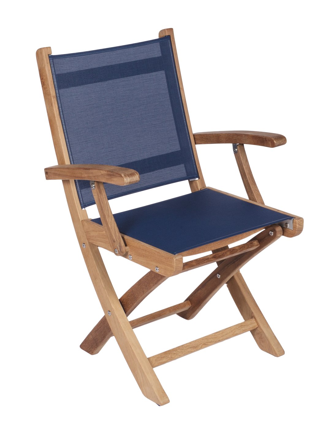 Sailmate Folding Arm Chair-Navy Sling