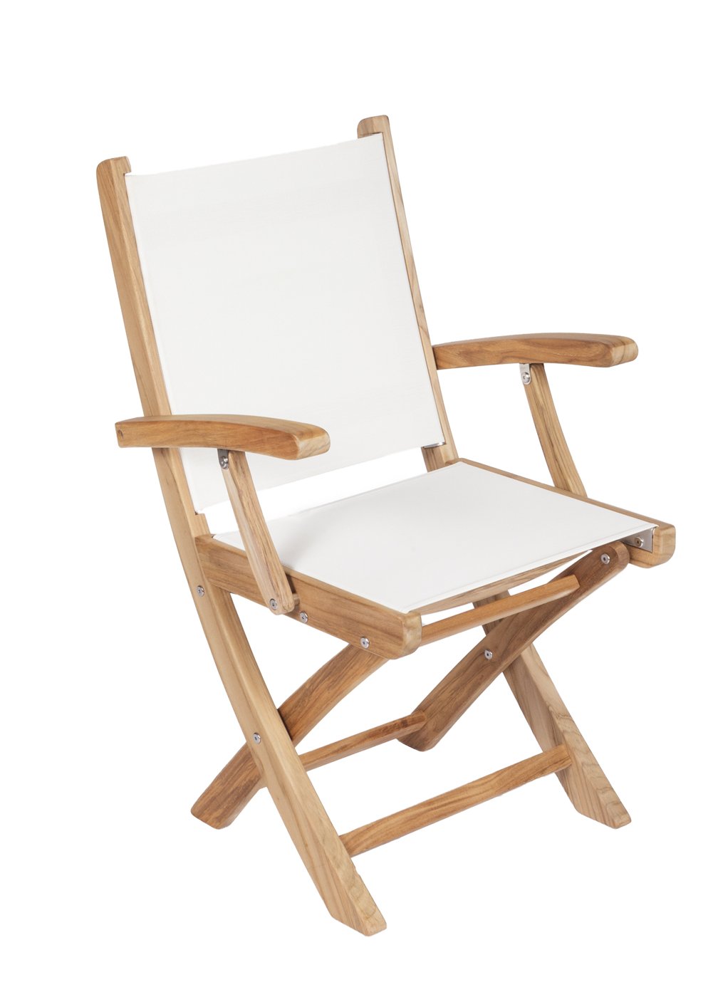 Sailmate Folding Arm Chair-White Sling