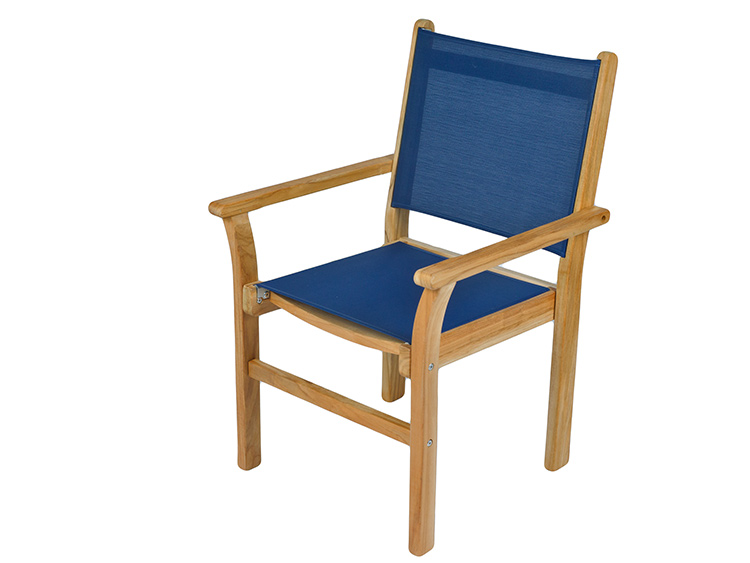 Captiva Sling Stacking Chair in Navy Blue